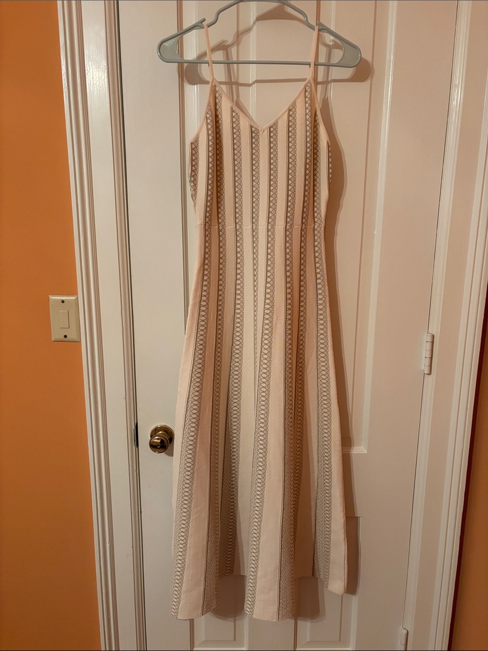 Endless Rose Cream and Beige Striped Maxi Dress